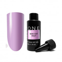 ONE NAIL   База камуфлирующая эластичная  (легкие в снятии)  Base   VIOLET  (бутылка)   50мл