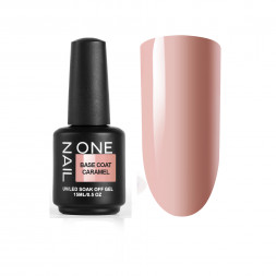 ONE NAIL   База камуфлирующая эластичная  (легкие в снятии)  Base   CARAMEL   15мл