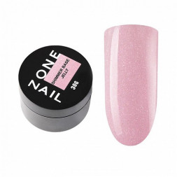 ONE NAIL   База камуфлирующая эластичная c шиммером  (легкие в снятии)  Base  SHIMMER   JELLY  (шайба)   30мл