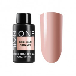 ONE NAIL   База камуфлирующая эластичная  (легкие в снятии)  Base   CARAMEL  (бутылка)   30мл