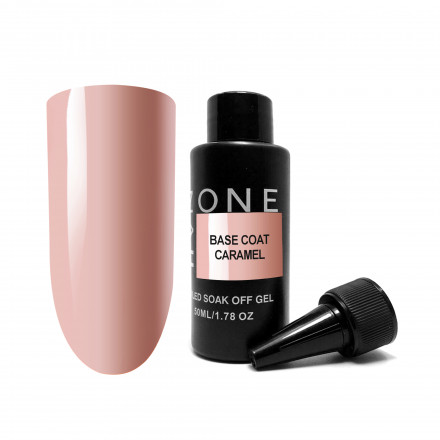 ONE NAIL   База камуфлирующая эластичная  (легкие в снятии)  Base   CARAMEL  (бутылка)   50мл