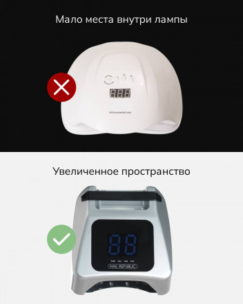 NAIL REPUBLIC   LED лампа для маникюра   72w/5200mAh   X-Lamp