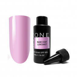 ONE NAIL   База камуфлирующая эластичная  (легкие в снятии)  Base   LOVE SHOT  (бутылка)   50мл