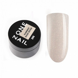 ONE NAIL   База камуфлирующая эластичная c шиммером  (легкие в снятии)  Base  SHIMMER   BEIGE  (бутылка)   30мл