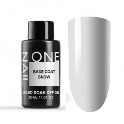 ONE NAIL   База камуфлирующая эластичная  (легкие в снятии)  Base   SNOW  (бутылка)   30мл