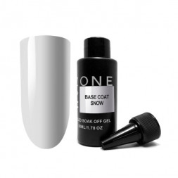 ONE NAIL   База камуфлирующая эластичная  (легкие в снятии)  Base   SNOW  (бутылка)   50мл