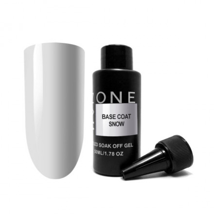 ONE NAIL   База камуфлирующая эластичная  (легкие в снятии)  Base   SNOW  (бутылка)   50мл