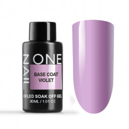 ONE NAIL   База камуфлирующая эластичная  (легкие в снятии)  Base   VIOLET  (бутылка)   30мл